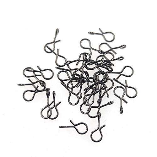 No-Knot Fast Snaps - Quick Change Connect Snap for Flies, Hooks & Lures - Black, Pack of 100 - size: Small