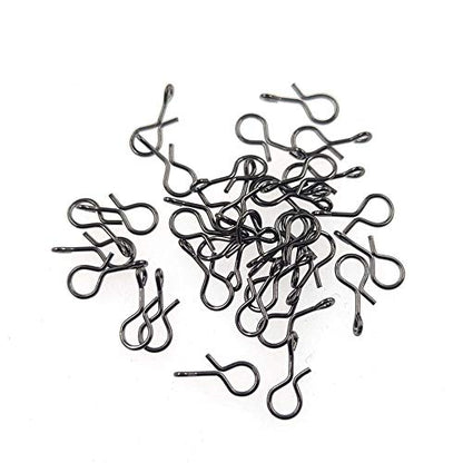 100-Pack Quick Fly Fishing Snaps Stainless Steel No Knot Fast Snaps Quick Lure Change Clips for Flies Jigs Lures - size: L - 0.43 inches (100pcs)