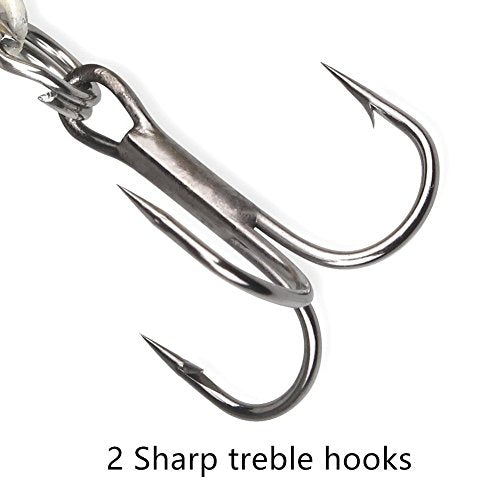 4 Segment Fishing Lures with BKK Hooks for Fishing, Easy Catch | 4.76oz Heavy-Duty Big Giant Sinking Lifelike Swimbaits for Bass, Trout, Crappie, Walleye, Pike, Great for Fisherman, Dad Gift