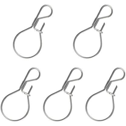 5PCS Fishing Lock Snap Freshwater Saltwater Fishing Stringer Clip Stainless Steel Live Fish Lock Buckle Big Game Snaps