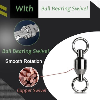 AMYSPORTS Wire Stainless Fishing Leader Steel High Strength Fishing Leaders Freshwater Lures Saltwater Fishing Leader Wire Black Nickel - size: #3 (15.8in-50lb) 20pcs
