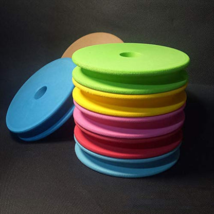 SEWACC Fishing Line Spool Holder 10 Pack Foam Winding Plates Large 3.74 X 3.74 X 0.59 in Line Storage for Separating Different Diameter Fishing Wire Outdoor Accessory