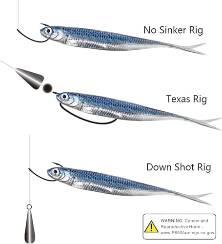 QualyQualy Soft Swimbait Fishing Lures 5PCS 6PCS Jerk Shad Minnow Drop Shot Lure Bass Bait Shad Lure Soft Jerkbait for Bass Trout Pike Walleye Crappie 2.95'' 3.93'' 4.72'' - color: A-2#, size: 4.72" - 5Pcs