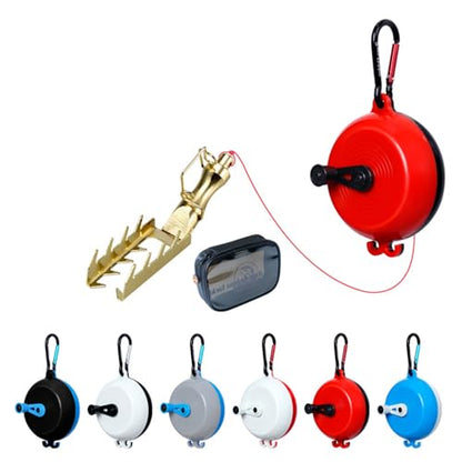 Lures Device Hard Baits Equipment with 30M Line Fishing Retrievers Savers Accessories Hard Equipment with Line - color: White and blue