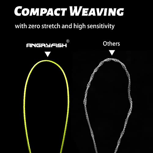ANGRYFISH Diominate PE 4 & 8 Strands Braided Fishing Line–Abrasion Resistant Superline–Zero Stretch–Excellent Tensile Smooth–High Value(5LB-200LB) - color: Purple, size: 10LB/0.10MM-547YDS(4 Strand)