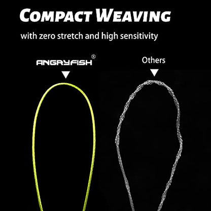 ANGRYFISH Diominate PE 4 & 8 Strands Braided Fishing Line–Abrasion Resistant Superline–Zero Stretch–Excellent Tensile Smooth–High Value(5LB-200LB) - color: Purple, size: 50LB/0.37MM-327YDS(4 Strand)