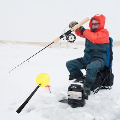 Fockety Ice Fishing Rod and Reel Combo, 29.5 inch Ultralight Spinning Ice Fishing Combos, High Visibility Ice Fishing Pole Ice Fishing Gear for Walleye, Perch, Panfish and Trout