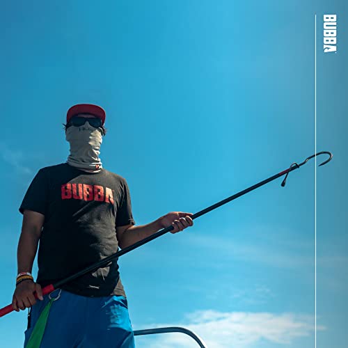 BUBBA 7 Foot Gaff with 4 Inch Stainless Steel Offset Hook, Non-Slip Grip Handles and Carbon Fiber Shaft for Fishing, Boating and Outdoors - size: 7 Foot 4 Inch