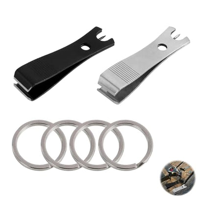 2 Pcs Fishing Line Clippers with Hook Eye Cleaner Pin and Keychain, Stainless Steel Nippers for Fly Fishing, Sturdy Cutting Tool Suitable for Tackle, Outdoor Use, and Anglers