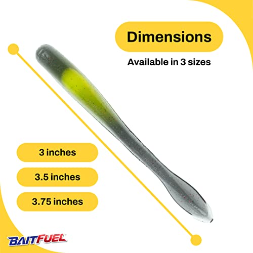 NetBait Crush Worm BaitFuel Infused Soft Worm | Finesse Drop Shot & Shaky Head Bait | 6 Inch, Whaat
