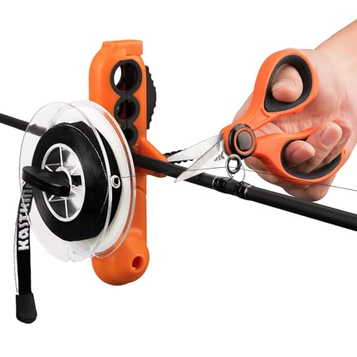 KastKing Patented Radius Line Spooler, Compact Fishing Line Spooling Tool for Spinning Reels and Casting Reels – Line Spooler Spools Fishing Reels Without Line Twist, Great Fishing Gifts - style: Radius Line Spooler & Scissors