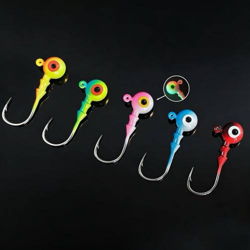 Crappie Jig Heads Kit - 20/25/40-PACK, 1/8oz 1/4oz 3/8oz, for Walleye Crappie Bass Panfish Freshwater Fishing Jig Hooks - size: 3/8oz-20Pack