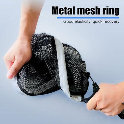 Fishing Landing Net, Foldable Fishing Lure Mesh Net with Handle for Steelhead, Salmon, Fly, Kayak, Catfish, Bass, Trout - color: L