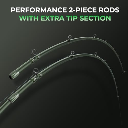 KastKing Spartacus II Twin-Tip Fishing Rod and Reel Combo, Spinning & Casting Combo, Fishing Poles and Reels Combo, KastFlex IM6 Graphite Blanks, 2-Piece Rods with Extra Tip - style: Cast-7'6'' H- Right Handed (2 Pcs+ Extra Tip)