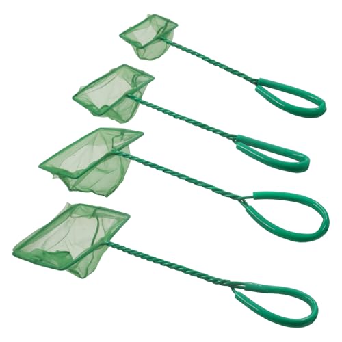 BokWin Multi-Size Small Fish Net, 4 Pack (3inch 4inch 5inch 6inch) | Bait Fish Net, For Aquarium, Fishes Tank, Pond