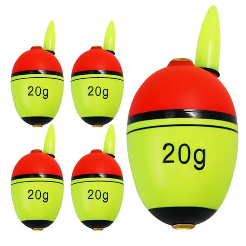 Night Fishing Slip Float, EVA Sliding Float Led Lighted Slip Bobbers for Saltwater Freshwater, 15g-40g Buoyancy Fishing Floats Without Battery - color: 20g Buoyancy Floats*5PCS