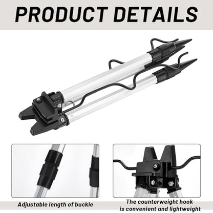 2 Pcs Portable Fishing Rod Holder for Ground Aluminum Alloy Bank Fishing Pole Holders Rack with Lock Banking Fish Rod Holder Pole Stand Fish Accessory Gift for Men Outdoor