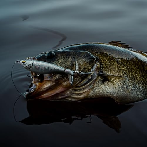 6th Sense – The Scramble Bass Fishing Topwater Fishing Lure with Rotating Tail - color: Matte Black, size: 126mm