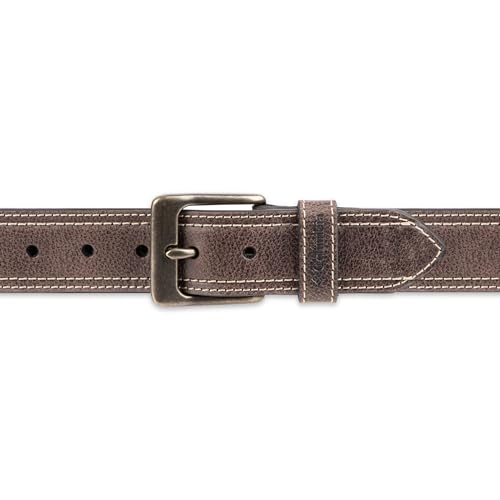 Columbia Men's Leather Casual Belt Tan & Brown Classic Style for Everyday Wear - color: Brown Contrast Stitch, size: Large (38-40)
