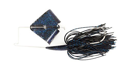 Nichols Reflex Buzzbait Black Plague - color: Black and Blue, size: 3/8oz, style: Metal Flake