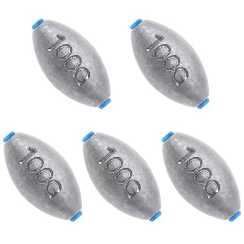 Egg Sinkers Fishing Weights, Bullet Fishing Weights | Lead Oval Shaped Fishing Weights Sinkers for Saltwater Freshwater Fishing 1/4oz to 3oz - size: 3oz-5pcs
