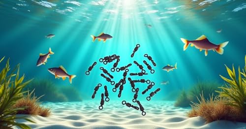 25pcs/Set Swivels Q Shaped Fishing Swivels Carp Rigs Accessory for Outdoor Fishing Matte Black