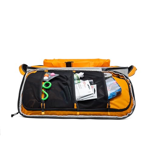 RiverSmith Waterproof Duffel Bag with Rod Tube Holders, Lightweight Fishing Travel Duffel with Backpack Straps, Durable Gear Bag for Fly Fishing, Boating & Adventure Travel (Gray Cadmium, 45L) - color: Gray Cadmium