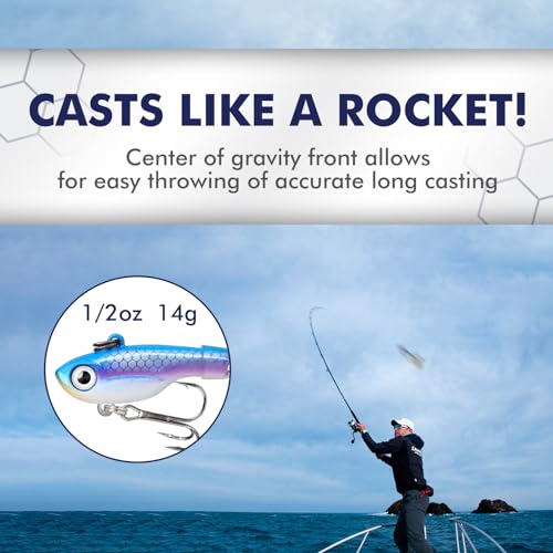 TRUSCEND Swim or Jig Fishing Spinner Baits for Freshwater and Saltwater, Rooster Tail Fishing Lures for Trout Bass Walleye Crappie Salmon Pike, Blade Bait with Copper Blade - color: B-2.6"-1/2oz