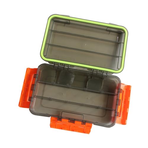 Durability Fishing Tackle Box with Triples Side Lock Large Capacity Lures Tackle Box for Secure Baits Storage - style: Small Brown