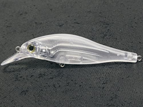 Blank Unpainted Minnow Crankbait Topwater Lipless Jerkbait Fishing Lures - color: UPM718P10