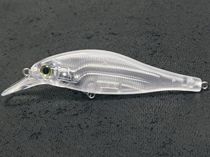 Blank Unpainted Minnow Crankbait Topwater Lipless Jerkbait Fishing Lures - color: UPM718P10