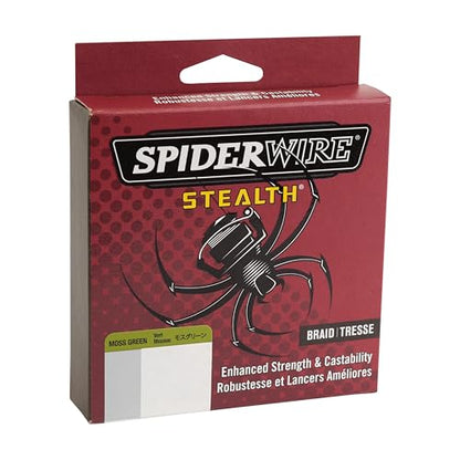 SpiderWire Stealth Braid Fishing Line - color: Moss Green, size: 125yd, style: 6lb Break Strength