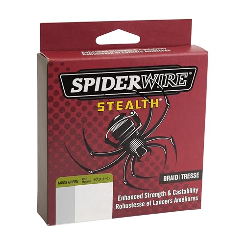 SpiderWire Stealth Braid Fishing Line - color: Moss Green, size: 125yd, style: 6lb Break Strength