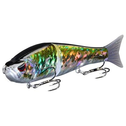 Bassdash SwimShad Glide Baits Jointed Swimbait Bass Pike Salmon Trout Muskie Fishing Lure,3-Pack - color: Striped Gill +Baby Bass +Sunny Gill, size: 4.5in/0.65oz