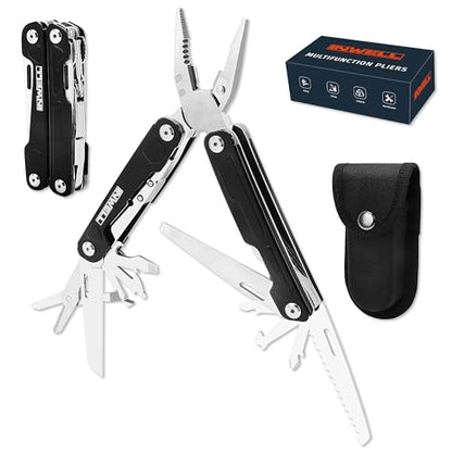 16-in-1 Multitool Pliers, Portable Camping Multi Tool with Safety Lock, Outdoor Survival Gear for Hiking, Hunting, Backpacking - style: 16 IN 1