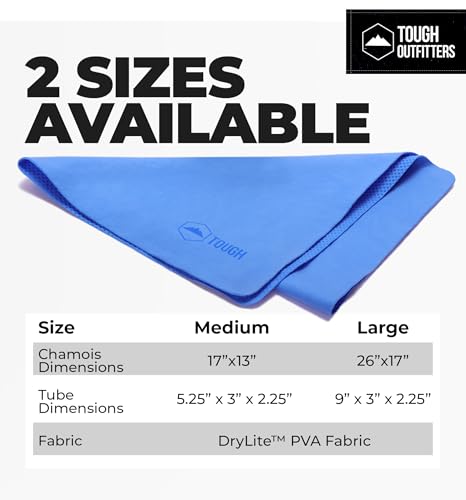 Tough Outfitters Quick Dry Towel - Travel Towel Fast Drying Lightweight - Compact Microfiber Towels for Body Camping Swim Beach Camp Backpacking - Quick Dry for Swimmers - color: Medium - 13" X 17 " - Blue