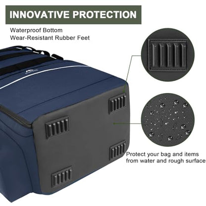 MATEIN Fishing Backpack, Water Resistant Tackle Storage Bag with Rod Holders & Cooler, Fishing Gifts for Men - color: Blue
