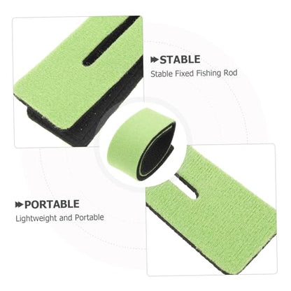 Hemobllo 10pcs Fishing Rod Keeper Straps Elastic Anti-Slip Fishing Pole Tie Down Bands for Outdoor Casting and Spinning Rod Storage on Boat Deck
