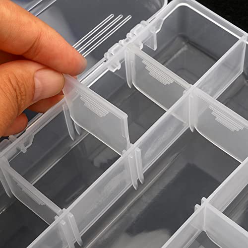 SINJEUN 4 Layers Fishing Tackle Box, Portable Fishing Tackle Storage Box, Fresh Water and Salt Water Tackle Box Kit Organizer for Fishing Accessories, 110 lbs Load Capacity
