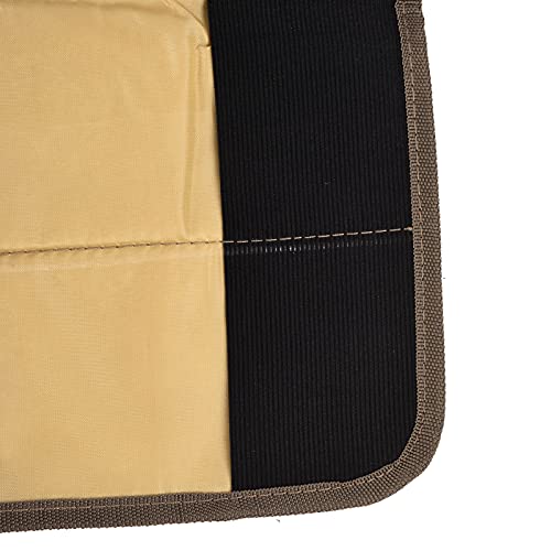 Fdit Fishing Rod Carrier Bag with Multiple Pockets Oxford Cloth Wear Ends for Fishing Gear Storage Tools (Khaki)