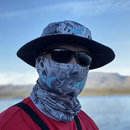KastKing Sol Armis Neck Gaiter - UPF 50 Face Mask - UV Sun Protection Mask for Men & Women, Fishing, Hiking - color: A: Silver Mist (Size: 19"x9.5"), size: One Size