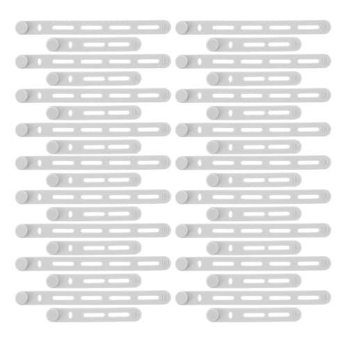 40pcs Silicone Fishing Rod Straps for Electronics Cords and Rods, Soft Non-Slip Grip with Smooth Finish, Maintains Original Shape, for Tackle Boxes and Travel Organization
