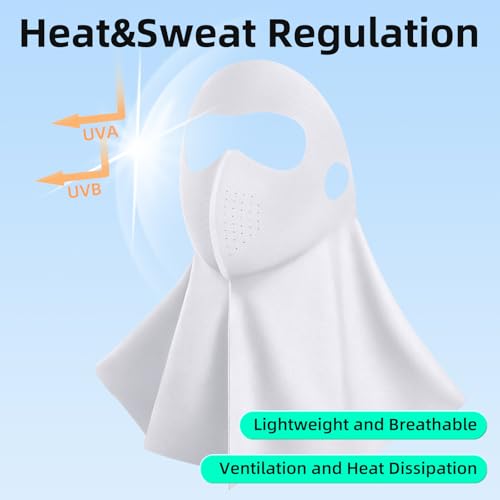 UPF 50+ Sun Protection Face Mask with Neck Coverage, UV Face Mask for Outdoor Activities, Unisex Breathable Sun Mask - style: Grey 2