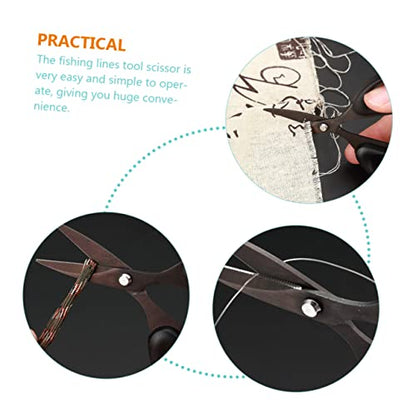 BESPORTBLE 2pcs Fishing Braided Ergonomic Portable Fishing Thread Cutter Non-slip Serrated Blades for Cutting for Enthusiasts