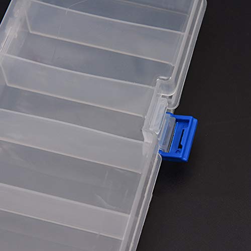 5 Compartment Fly Lure Box-Fishing Tackle Storage Case for Spoons Hooks Baits-Plastic Lure Container with Secure Closure