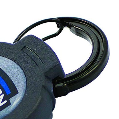 T-REIGN Outdoor Medium Retractable Gear Tether, Carabiner, 36' Kevlar Cord, 6 oz. Retraction, Black Polycarbonate Case, Universal Attachment