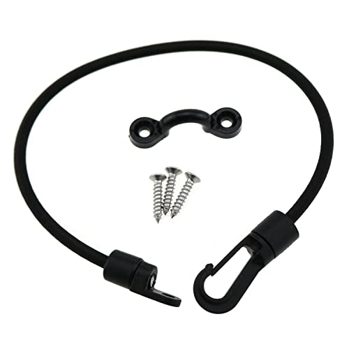 2pcs 12 Inches Elastic Rope Bungee Cord Rod Strap Holder Deck Mount Connector Mount Rod Strap for Kayak