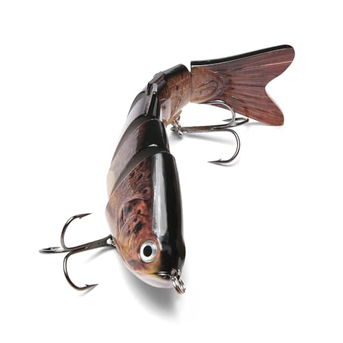 Large Multi Jointed Fishing Lures Bait,Big Giant Fishing Bass Lures,Crankbaits Swimbaits with Treble Hook - color: A8-7.87",4oz