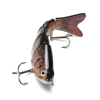 Large Multi Jointed Fishing Lures Bait,Big Giant Fishing Bass Lures,Crankbaits Swimbaits with Treble Hook - color: A8-7.87",4oz
