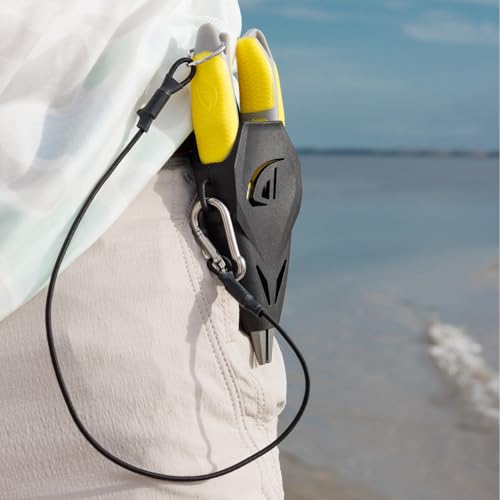 danco Carbon Steel 6.5" Fishing Pliers with Sheath, Line Cutter, Corrosion-Resistant, Saltwater & Freshwater Safe